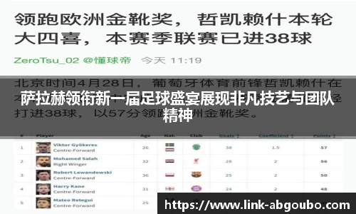 萨拉赫领衔新一届足球盛宴展现非凡技艺与团队精神